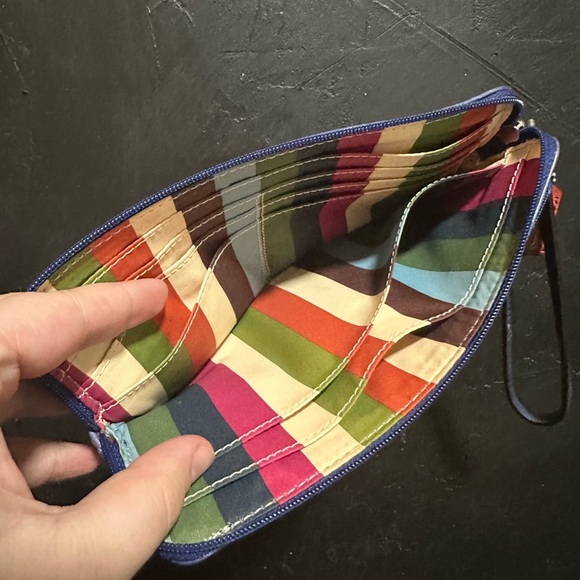 VTG COACH Blue Wristlet Wallet - Picture 4 of 4